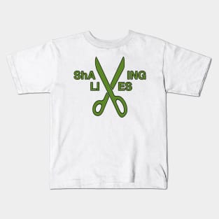 green ShAVING LIVES logo Kids T-Shirt